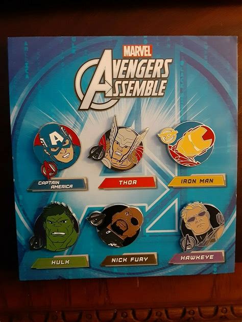 Disney Marvel Avengers Assemble Pin Set Captain America Thor Hulk My Xxx Hot Girl