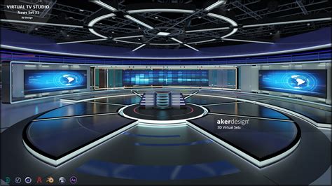 Artstation Virtual Tv Studio Sets 3d Model Designs