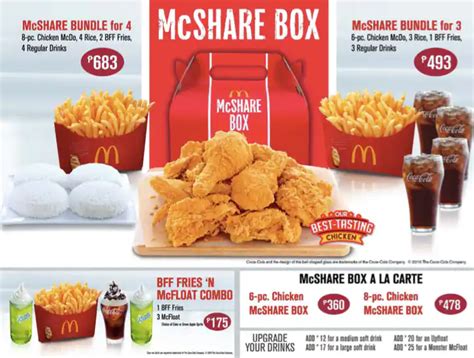 Filipino Mcdonalds Menu