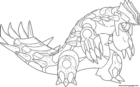 Primal Groudon Coloring Pages Coloring Pages