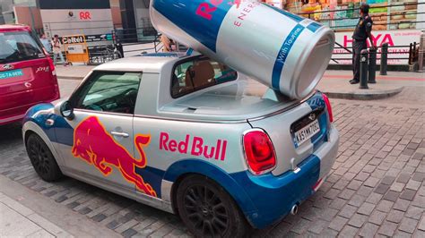 Red Bull Branded On A Mini Cooper Mg Road Bangalore Youtube