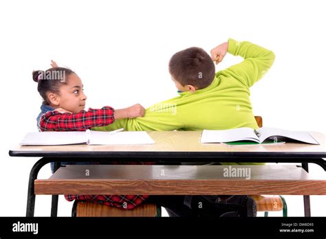 Children Fighting In The Classroom Stock Photo 67183567 Alamy