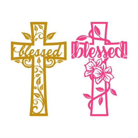 Blessed Cross Cuttable Design Svg Png Dxf And Eps Designs Cricut Etsy