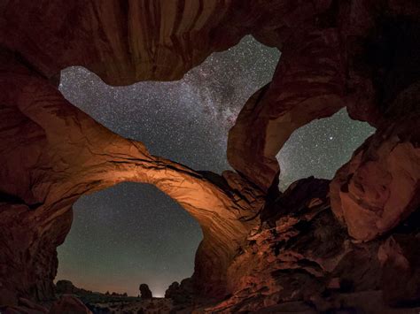 Image Result For Arches National Park Double Arch Night National