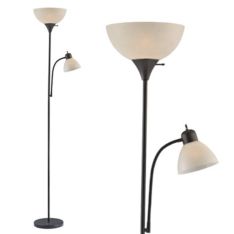 Light Accents 150 Watt Floor Lamp With Side Reading Light Floor Lamps