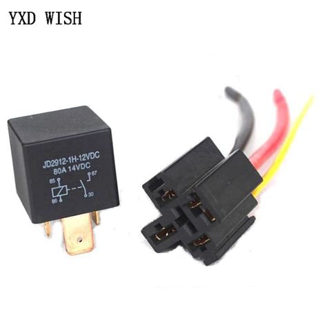 Dc 12v24v Waterproof Car Relay 4 Pin 5 Pin Automotive Relays 80a For