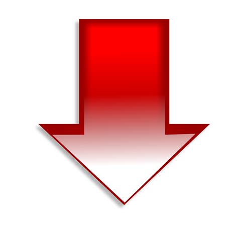 Down Arrow Red Symbol Sign PNG | Picpng