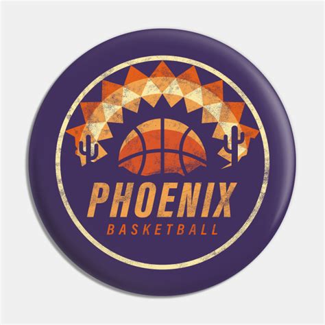 Cool Phoenix Suns Vintage Basketball Logo Redesign Phoenix Suns Pin
