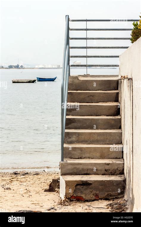 Stairs On The Beach Stock Photo Alamy