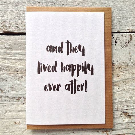 And They Lived Happily Ever After Brush Script Card By
