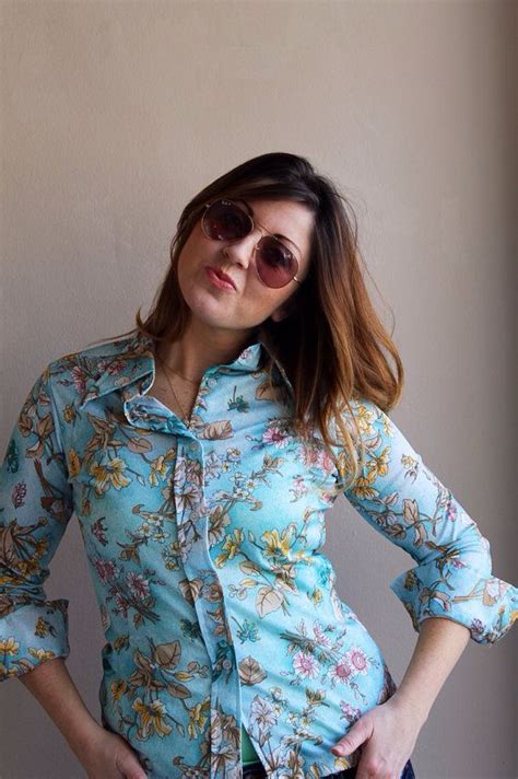 37 Best 70s Blouses Long Sleeved Images On Pinterest Buttons Retro And Bloemen