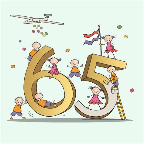65 Jaar Anet Illustraties Verjaardagskaarten Kaartje2go
