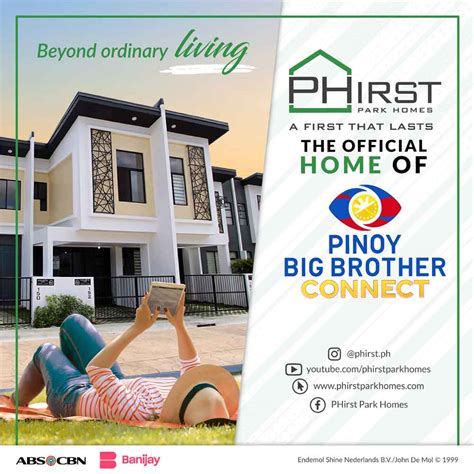 Phirst Park Homes Now The Official Home Of Pinoy Big Brother Connect