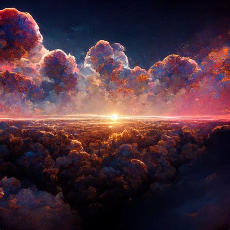 Twilight Sky Background Colorful Sunset Sky And Cloud Vivid Sky In