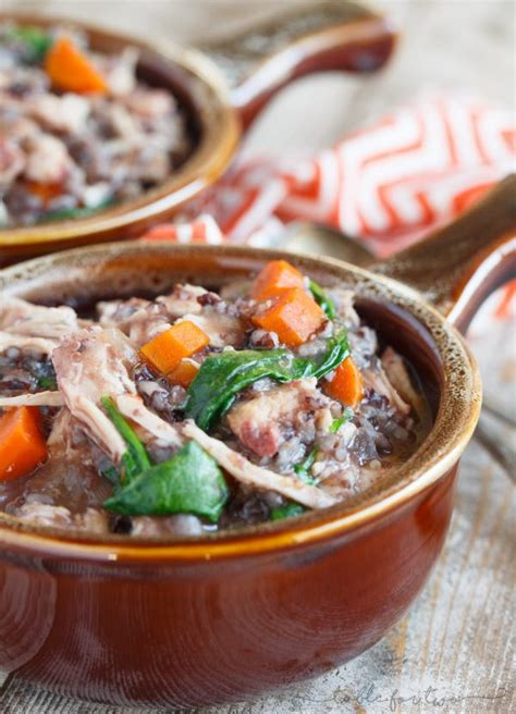 Slow Cooker Leftover Turkey And Wild Rice Stew Table For Two By