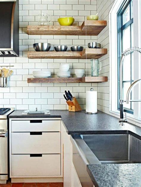 20 Beautiful Kitchens With Floating Shelves Housely