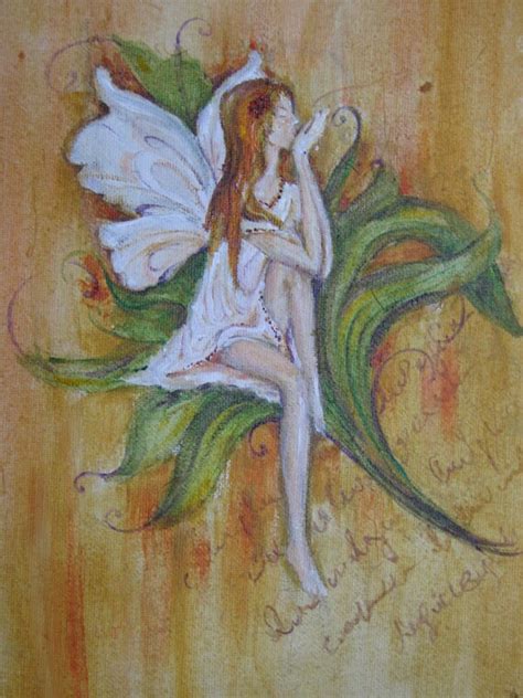 Items Similar To Original Acrylic Painting With Fairy On Etsy