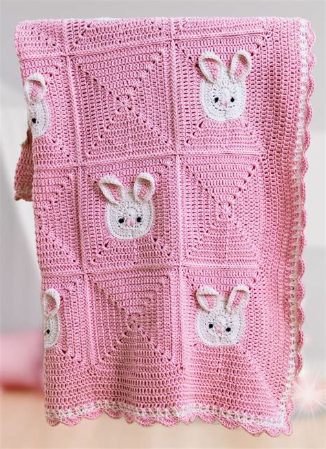 Bunny Crochet Baby Blanket Free Pattern Maisie And Ruth