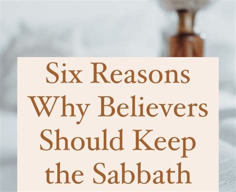 Land Of Honey Six Reasons Why Believers Should Keep The Sabbath