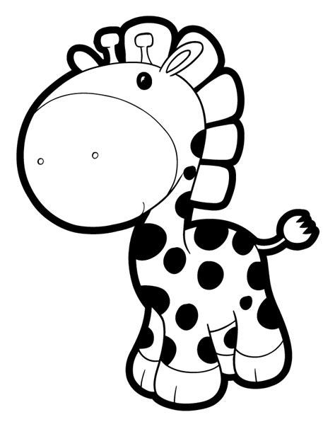 Baby Cartoon Giraffe Coloring Page Free Printable Coloring Pages
