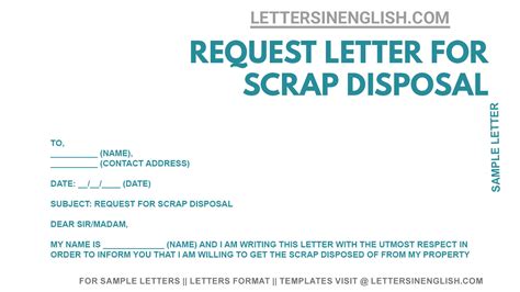 Request Letter For Disposal Of Items Sample Letter Requesting To