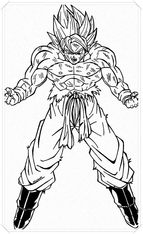 Colorear Goku Dibujo Im Genes