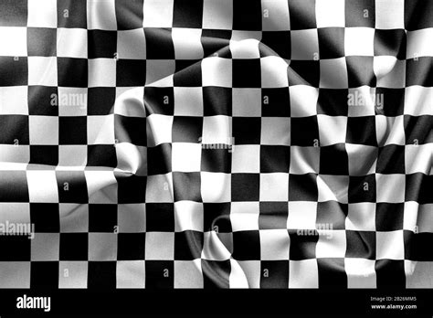 Chequered Flag Background Texture Rippled And Crumpled Stock Photo Alamy