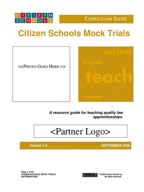 Mock Trials Lesson Plan Lawyer