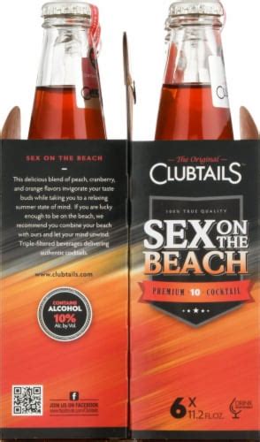 clubtails sex on the beach cocktail 6 bottles 11 2 oz kroger