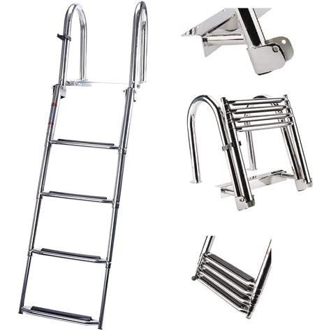 Buy Cheirs Stainless Steel Boat Ladder Telescopic Folding Ladder For