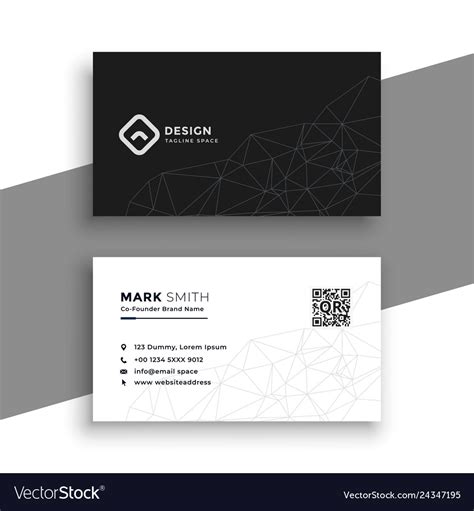Simple Black And White Business Card Royalty Free Vector