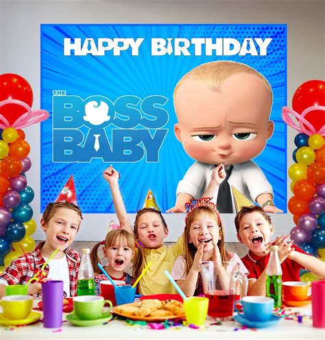 Wow Party Studio Boss Baby Theme Happy Birthday Decorations Party