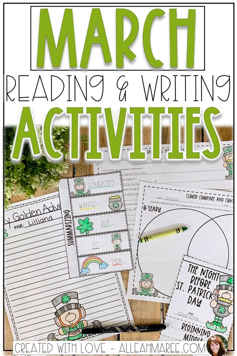 March Reading And Writing Activities Writing Crafts Printables