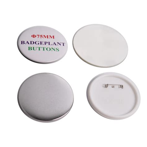 75mm Round Complete Button Supplies And Badge Parts On Hot Sale