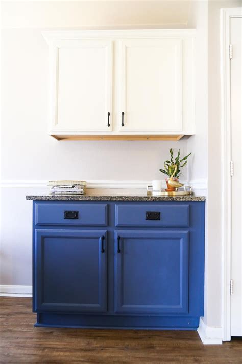 Laminate cabinets will require a specific type of primer that helps the paint bond to the laminate surface, and that laminate must be in good. Blue & White Kitchen Cabinets | Love & Renovations