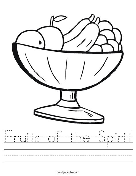 Shop and buy fruit of the spirit sheet music. Fruits of the Spirit Worksheet - Twisty Noodle