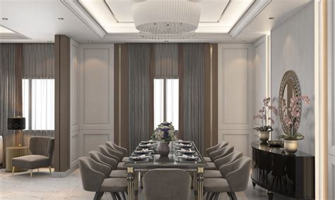 Dining Room With Reception Salon Cgtrader