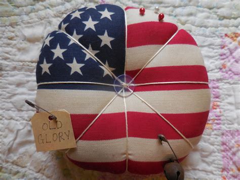 Primitive Pin Keep Patriotic Stars And Stripes Pin Cushion Etsy