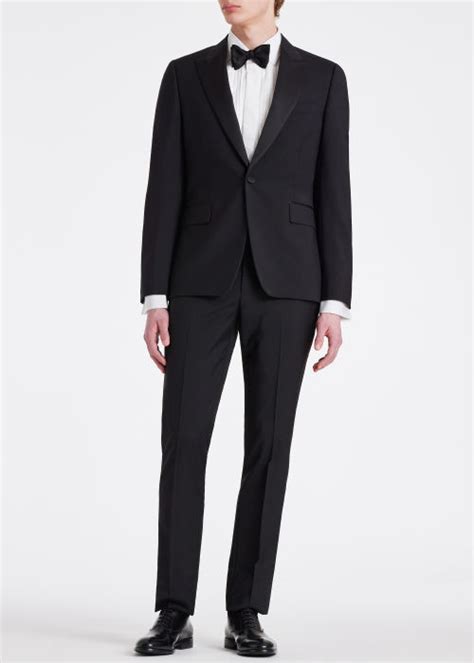 The Soho Mens Tailored Fit Black Wool Mohair Evening Suit