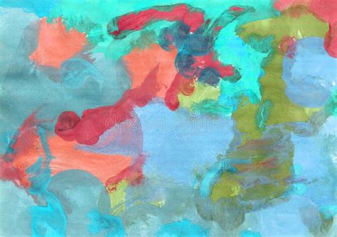 Colorful Abstract Background Of Gouache Paint Stock Illustration