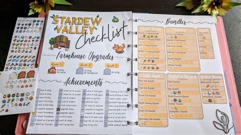 Gifts are an intergral part of stardew valley. A Stardew Valley checklist I made in my bullet journal ...