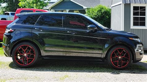 20 Shift Wheels Piston Gloss Black With Candy Red Machined Rims Sft064 2