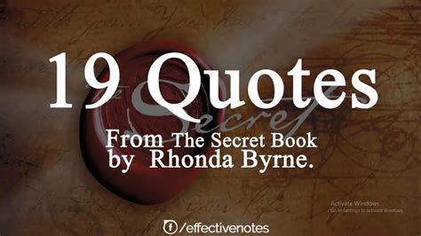 The Secret Book By Rhonda Byrne 19 Quotes Youtube