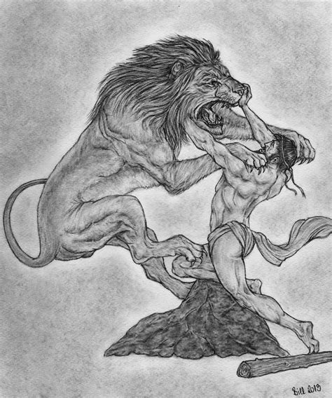 Heracles And The Nemean Lion By Bill Con On Deviantart Artofit