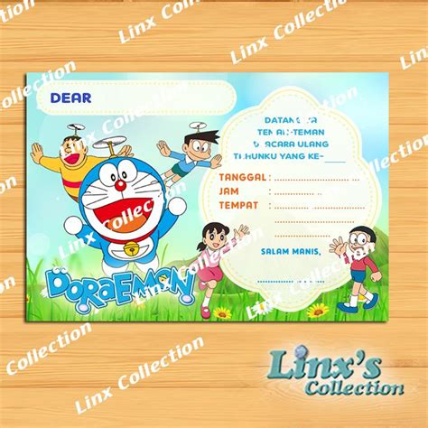 Undangan Ultah Anak2 Doraemon Kosong 27 Kumpulan Contoh Desain
