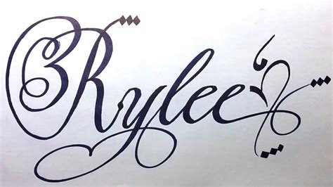 Rylee Name Signature Calligraphy Status How To Cursive Write With Cut