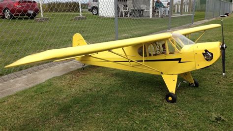 Huge Quarter Scale Piper Cub Rc Plane Flying Youtube