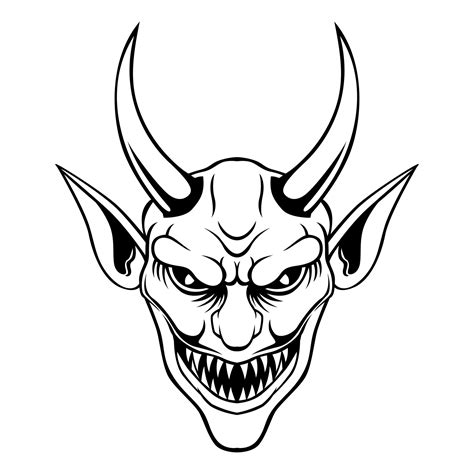 Demon Head Drawing