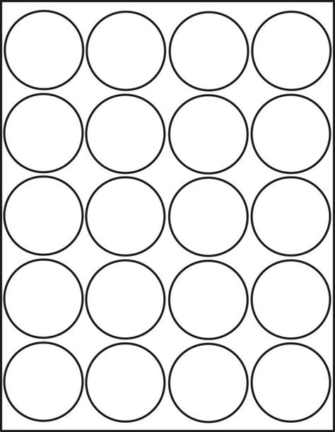 500 Printable Laser Glossy White Round Stickers 2 Inch Labels 25 Sheets