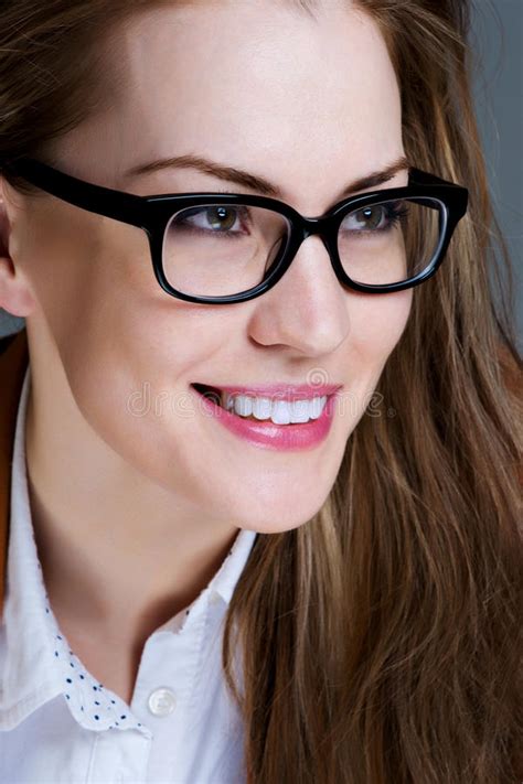 Beautiful Business Woman With Glasses Stock Image Image Of Female